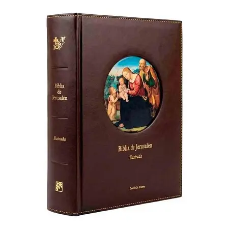 Biblia de Jerusalen: Ilustrada [5A Ed. , Similpiel, Canto Dorado, Tamaño Atril, 29. 5 X 21. 5 Cm]